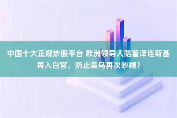 中国十大正规炒股平台 欧洲领导人陪着泽连斯基再入白宫，防止美乌再次吵翻？
