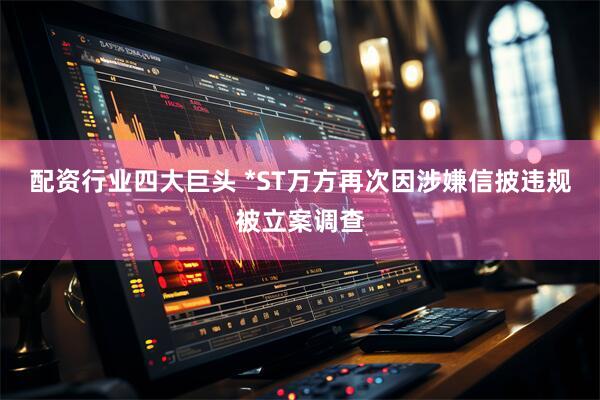 配资行业四大巨头 *ST万方再次因涉嫌信披违规被立案调查